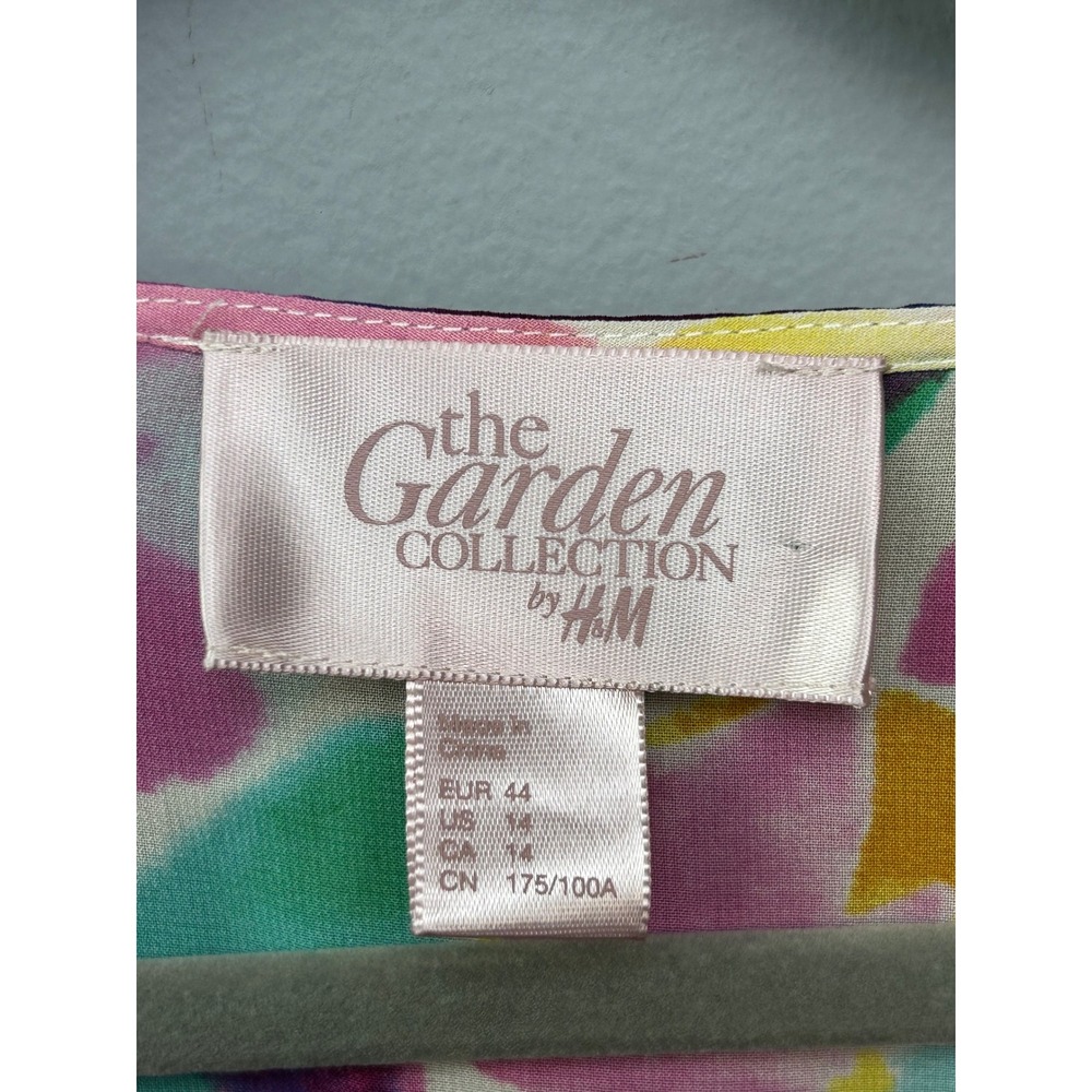 H&M Dress Women 14 Multicolor The Garden Collection Watercolor Kimono Mini - Picture 4 of 9
